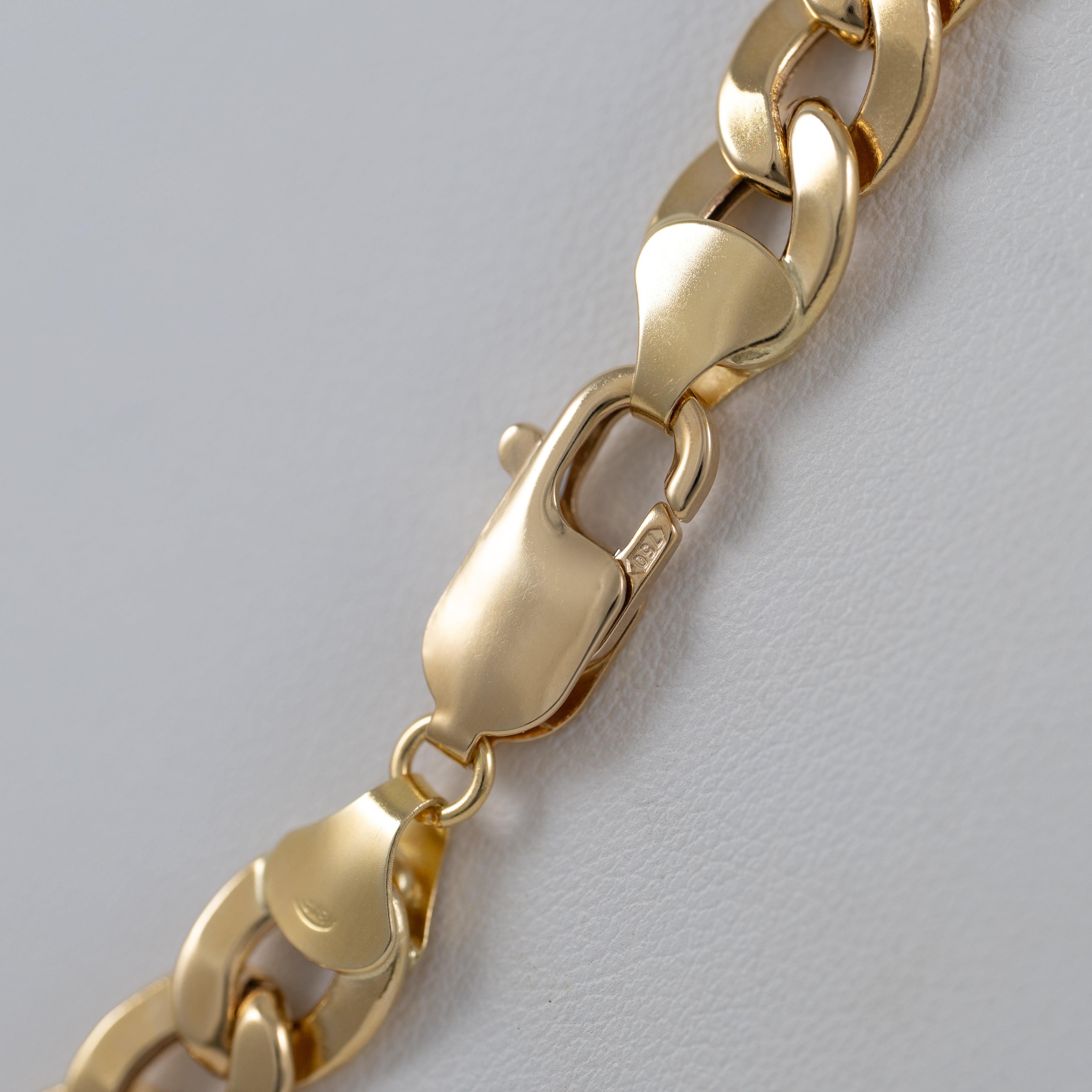 Cadena barbada oro 18k 750 50cm