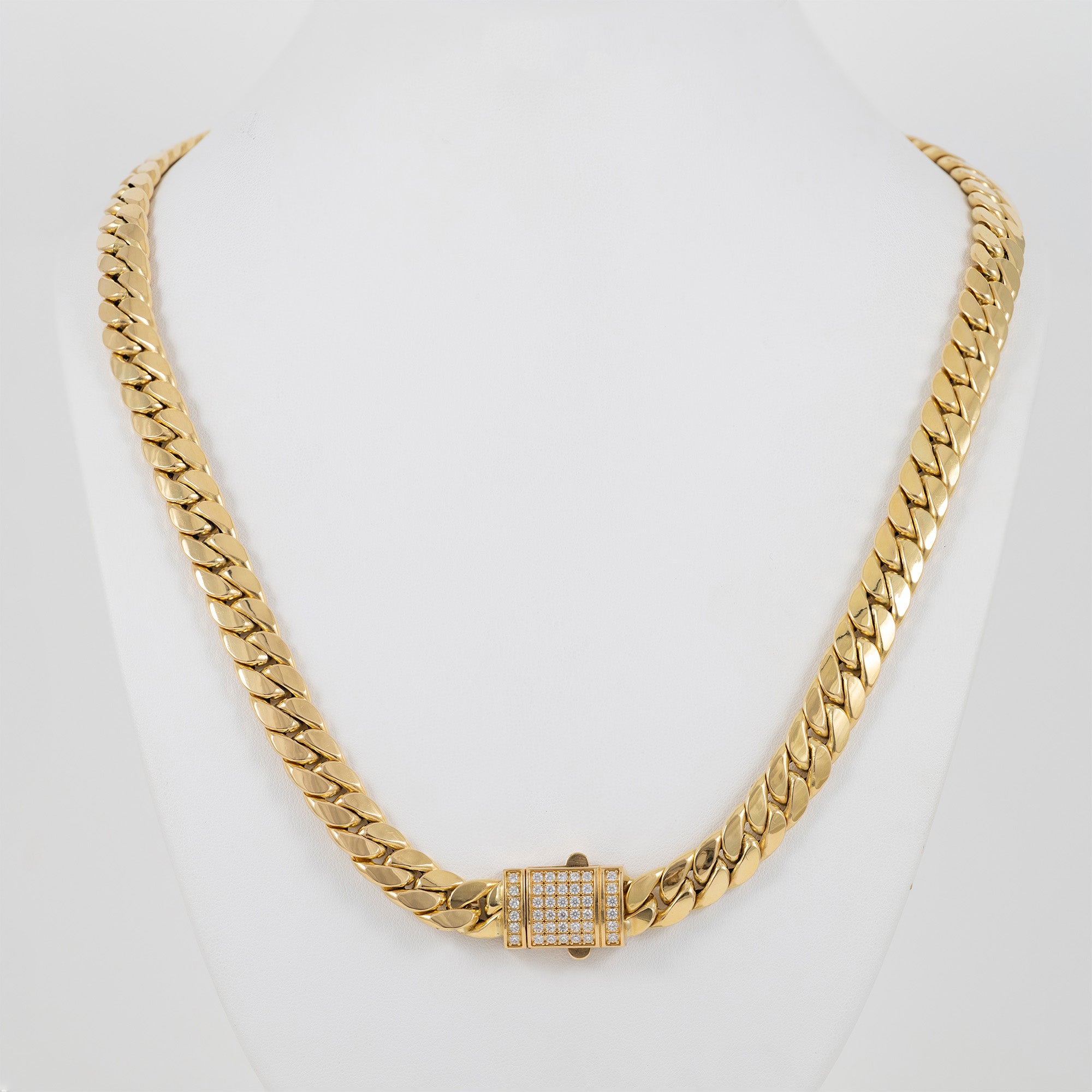 Cadena barbada cubana oro 18k 750 60cm