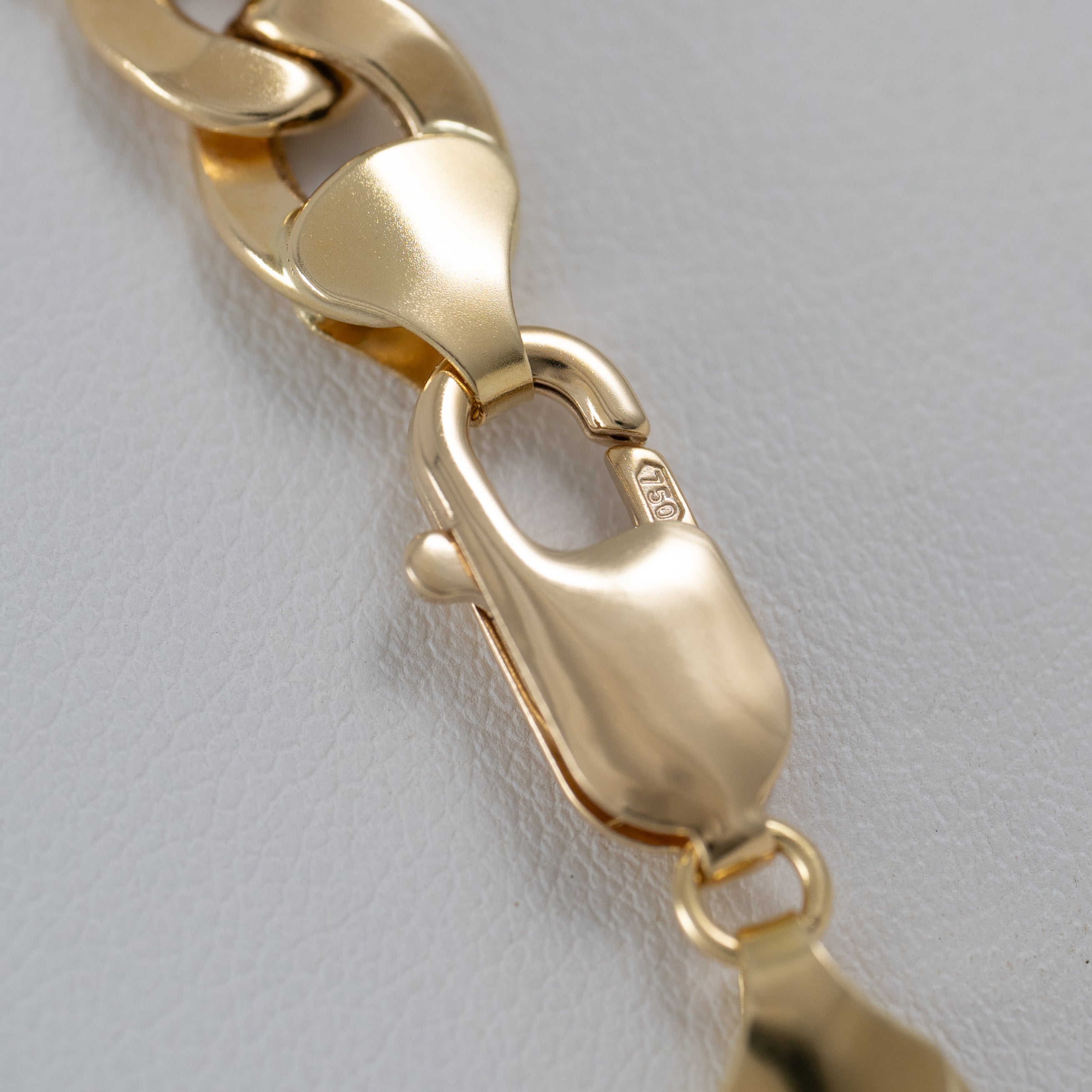 Cadena barbada oro 18k 750 50cm