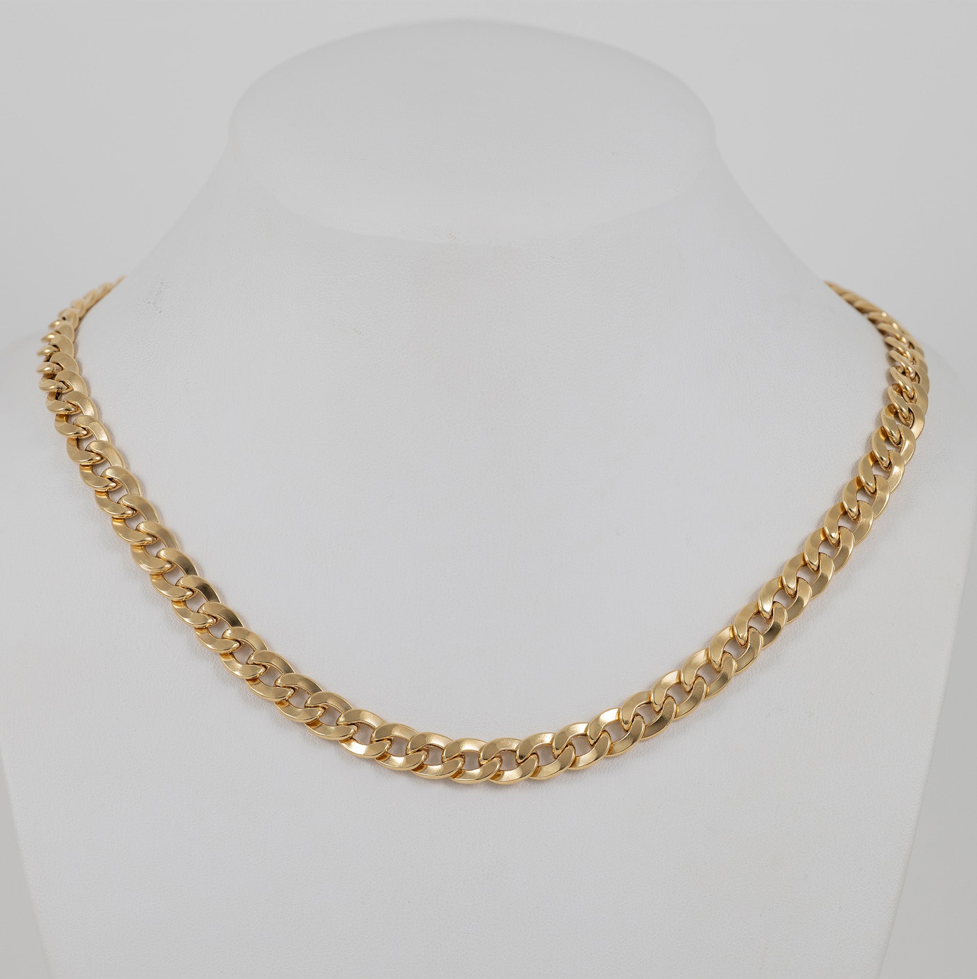 Cadena barbada oro 18k 750 50cm