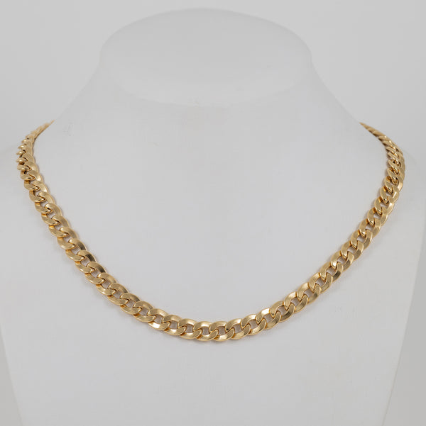 Cadena barbada oro 18k 750 50cm