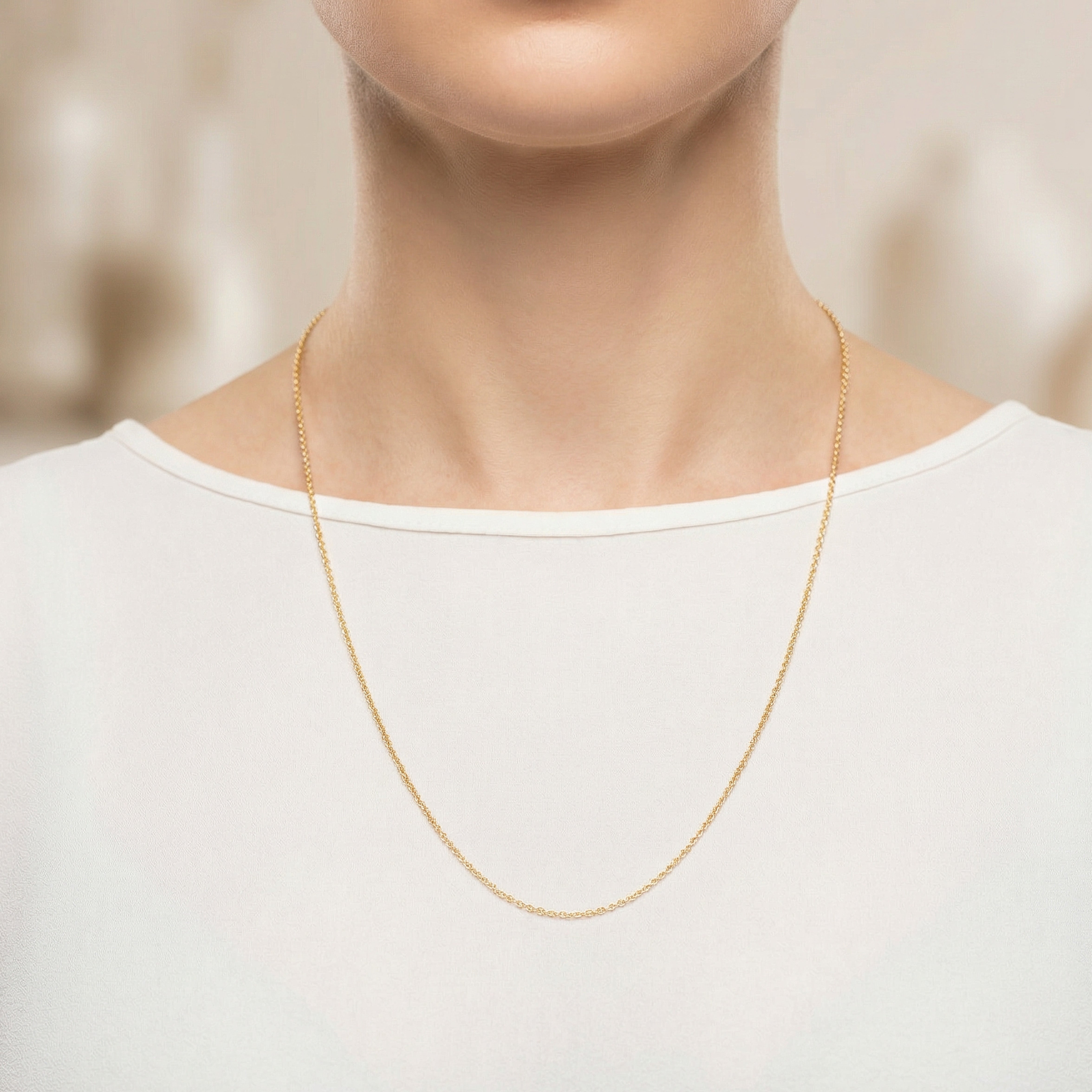 Cadena rolo oro 18k 750 60cm