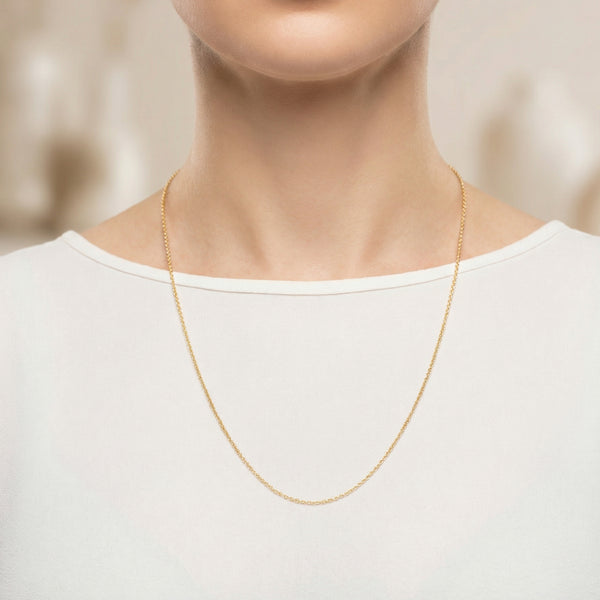 Cadena rolo oro 18k 750 60cm