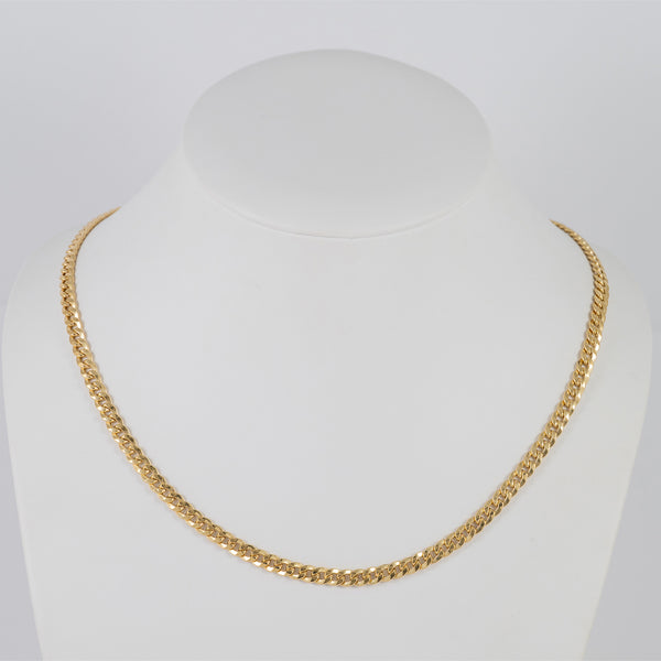 Cadena barbada de oro 18k 750 50cm