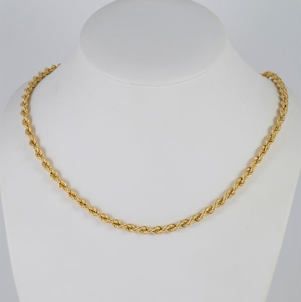 Cadena cordón oro 18k 750 60cm