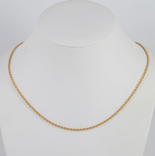 Cadena cordón oro 18k 750 40cm