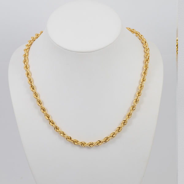 Cadena cordón oro 18k 750 50cm