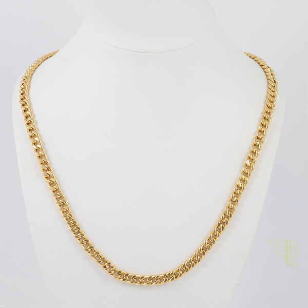 Cadena barbada de oro 18k 750 60cm