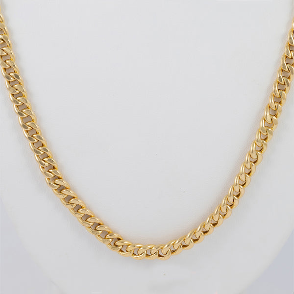 Cadena barbada de oro 18k 750 60cm