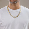Cadena de oro blanco y amarillo 18k 750 60cm