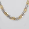 Cadena de oro blanco y amarillo 18k 750 60cm