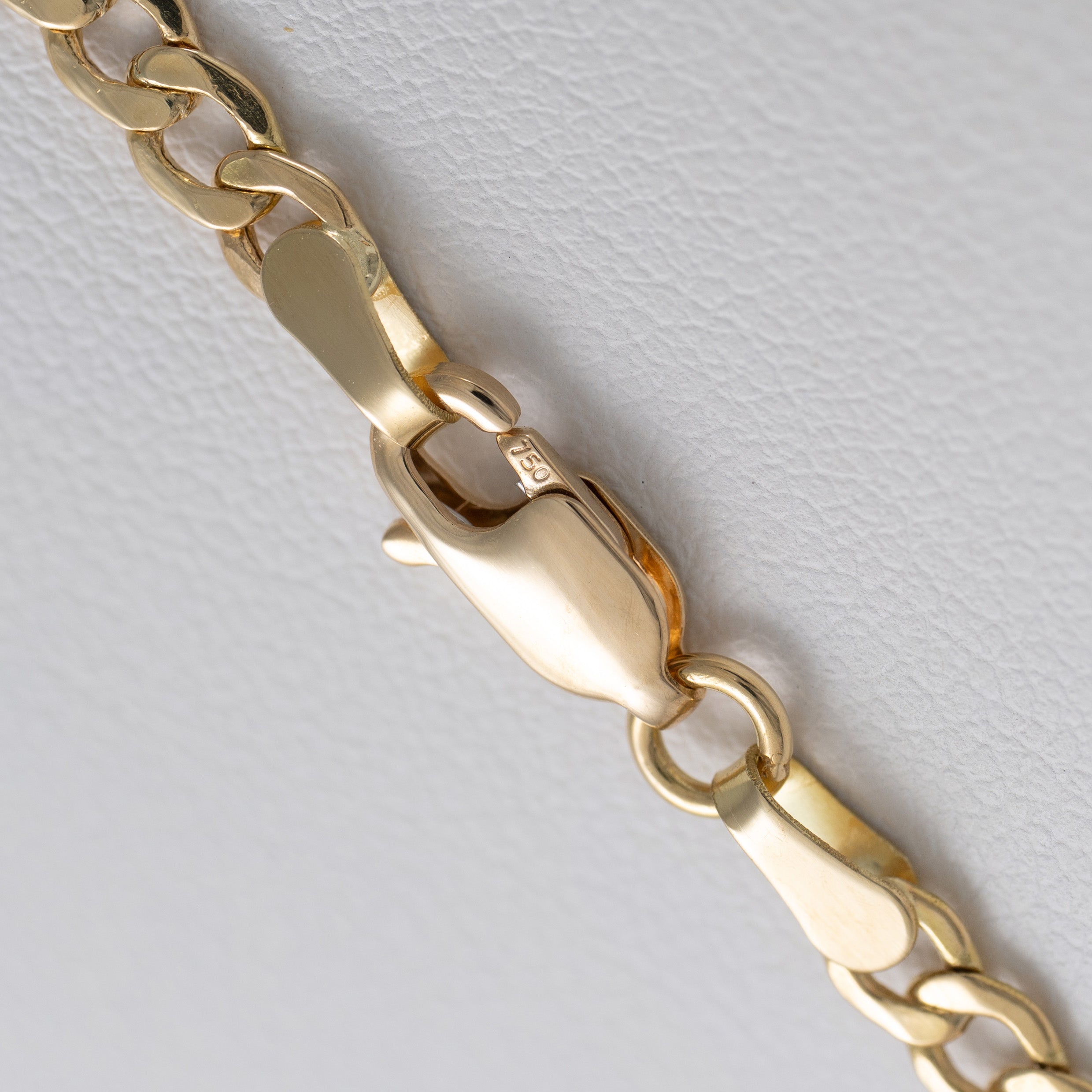 Cadena barbada oro 18k 750 60cm