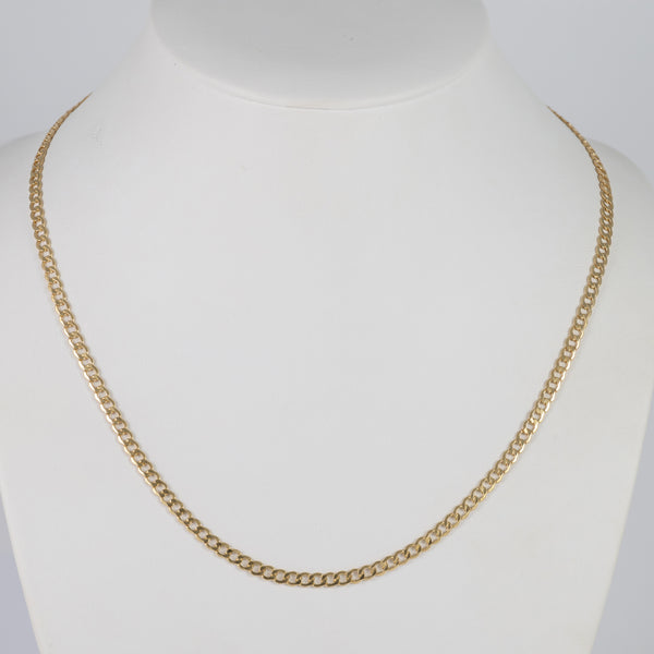 Cadena barbada oro 18k 750 50cm