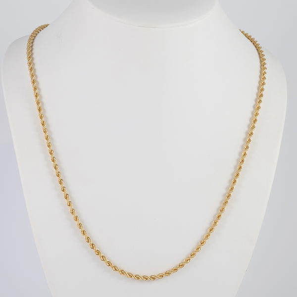 Cadena cordón oro 18k 750 60cm