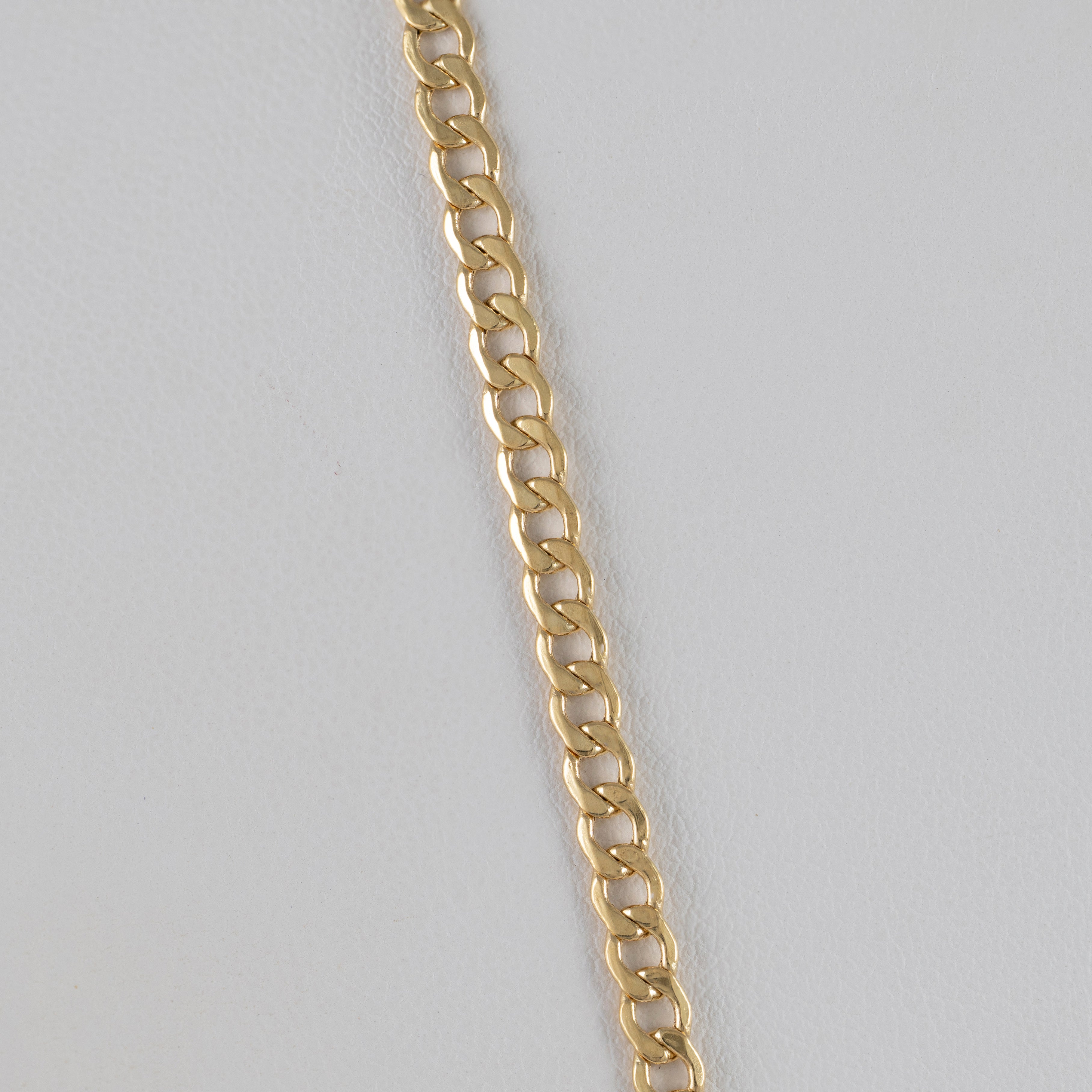 Cadena barbada oro 18k 750 60cm