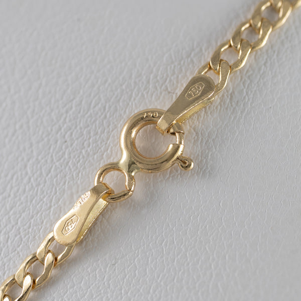 Cadena barbada oro 18k 750 50cm
