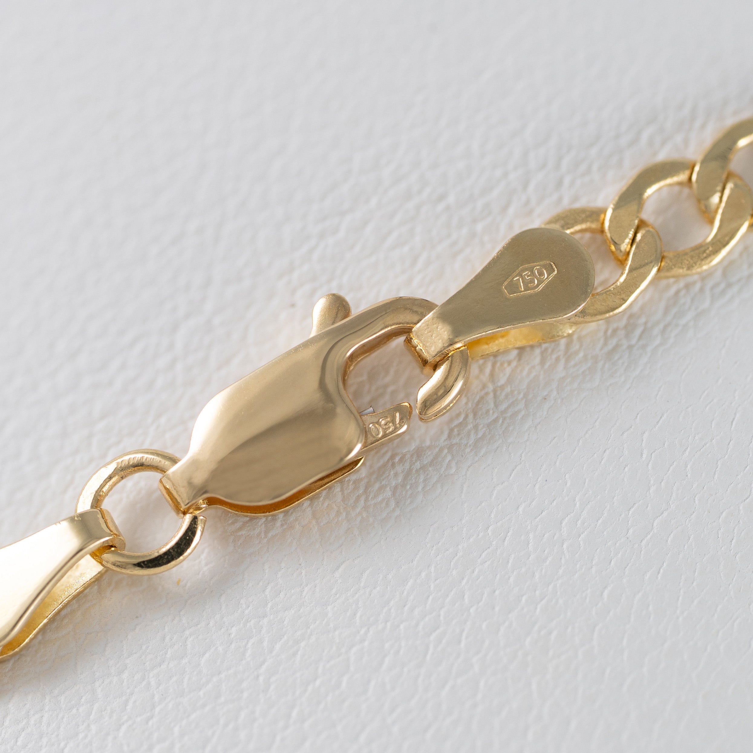 Cadena barbada oro 18k 750 50cm