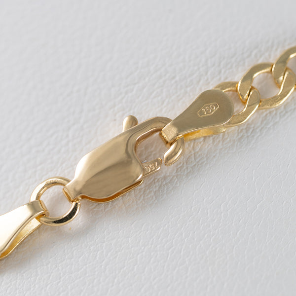 Cadena barbada oro 18k 750 50cm