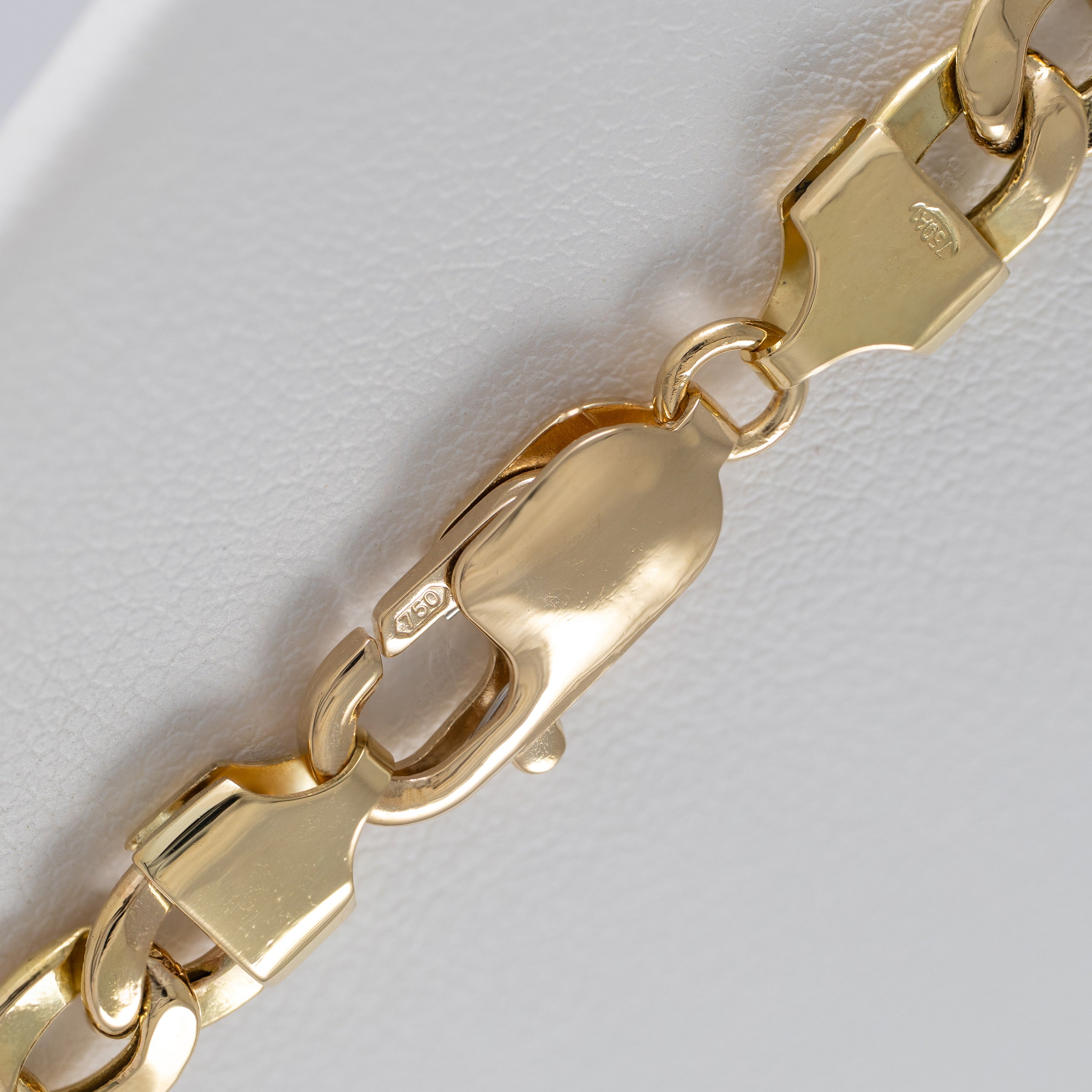 Cadena barbada de oro 18k 750 60cm