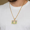 Colgante bandera gitana en oro 18k 750 y circonitas
