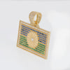 Colgante bandera gitana en oro 18k 750 y circonitas
