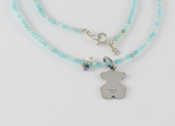 Colgante Tous Grace de Plata 925 y Collar con amazonita Camille
