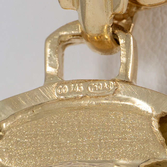 Colgante herradura caballo de oro 18k 750