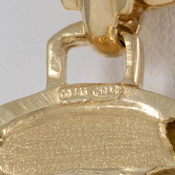 Colgante herradura caballo de oro 18k 750