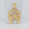 Colgante herradura caballo de oro 18k 750