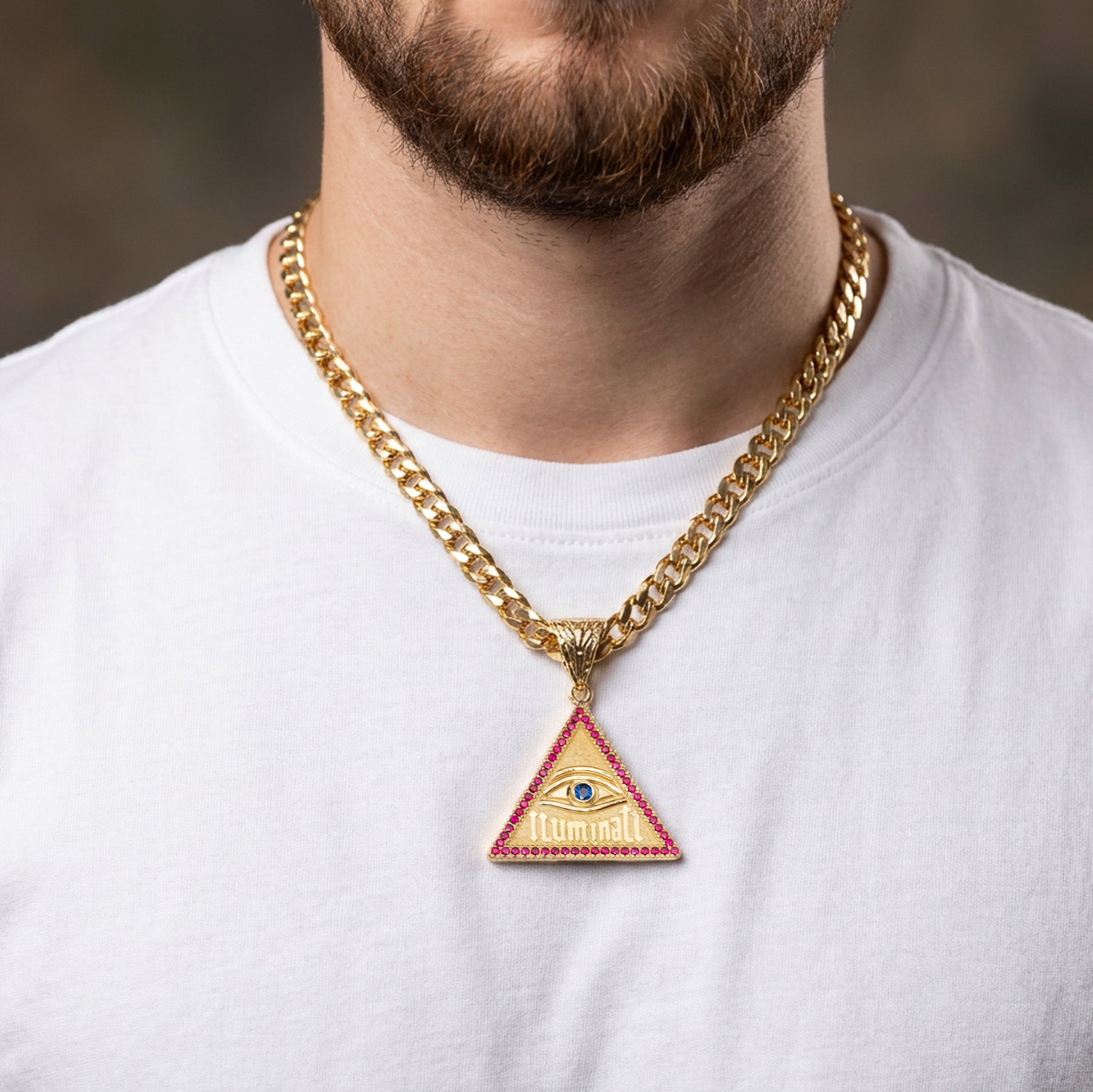 Colgante Iluminati de oro 18k 750