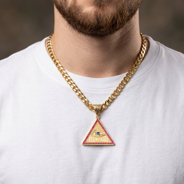 Colgante Iluminati de oro 18k 750
