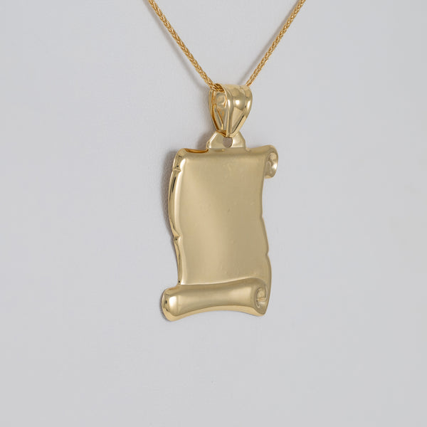 Colgante pergamino de oro 18k 750