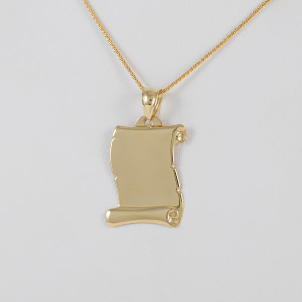 Colgante pergamino de oro 18k 750