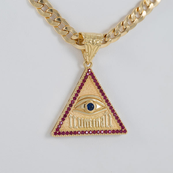 Colgante Iluminati de oro 18k 750