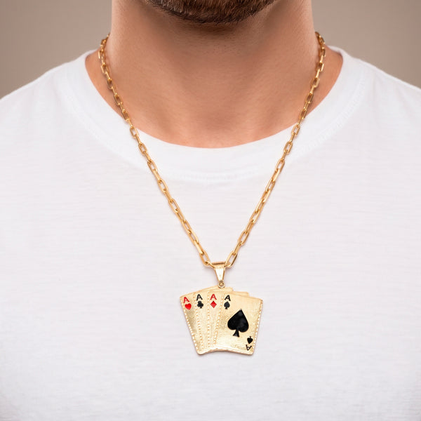 Colgante Póquer de Ases oro 18k 750