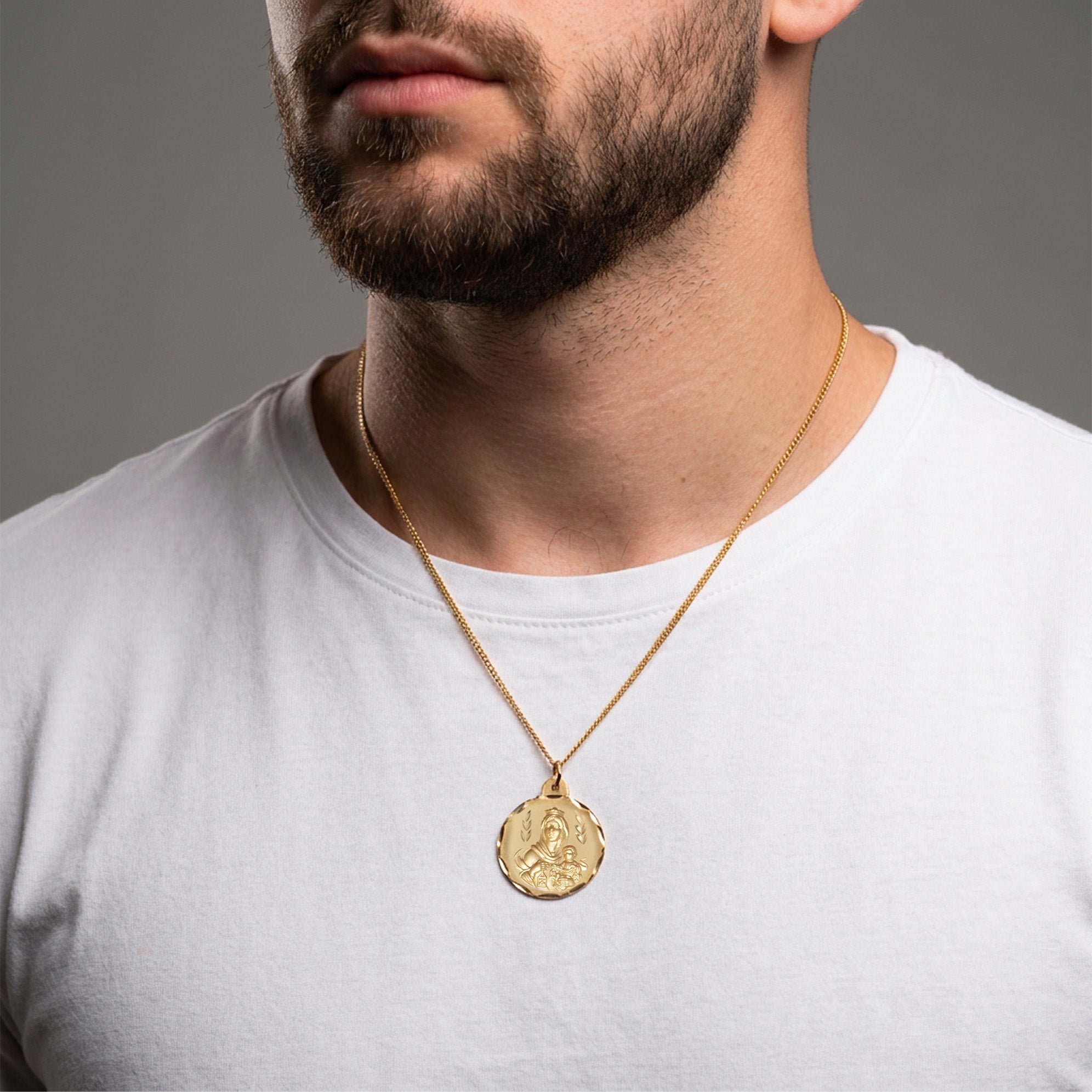 Colgante Medalla oro 18k 750