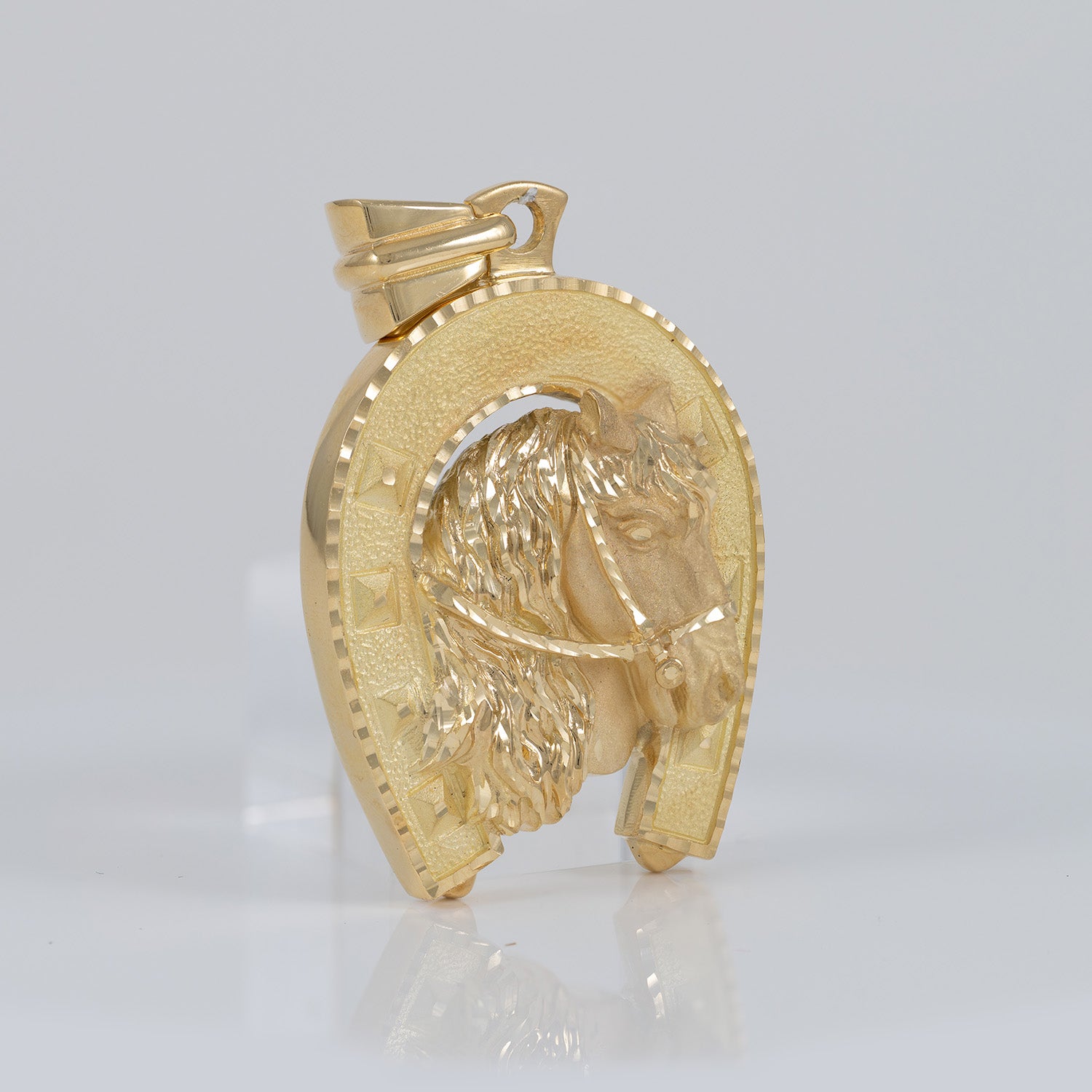 Colgante herradura caballo oro 18k 750