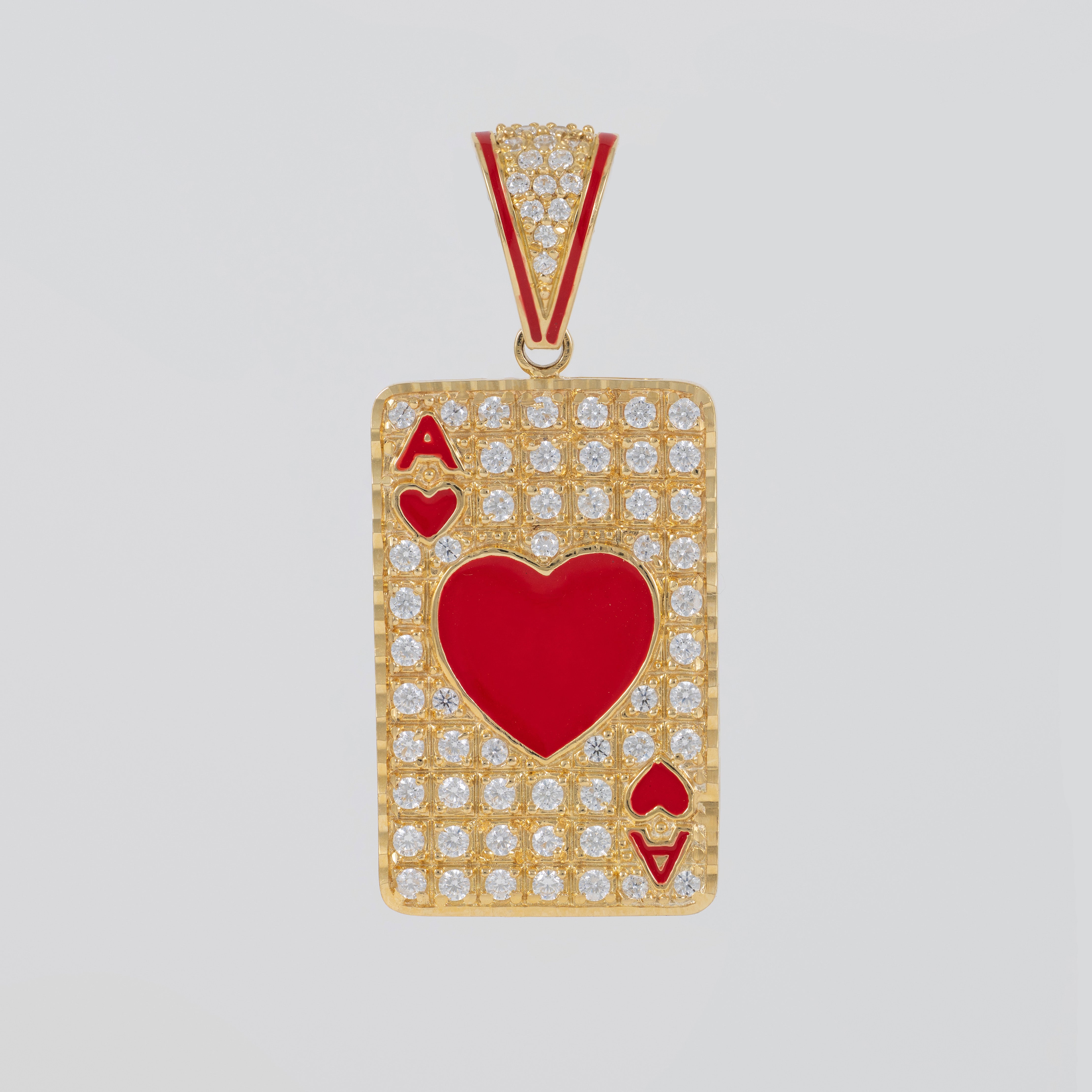 Colgante Carta As de Corazones de oro 18k 750