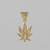 Colgante Hoja Marihuana oro 18k 750
