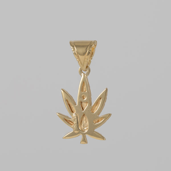 Colgante Hoja Marihuana oro 18k 750