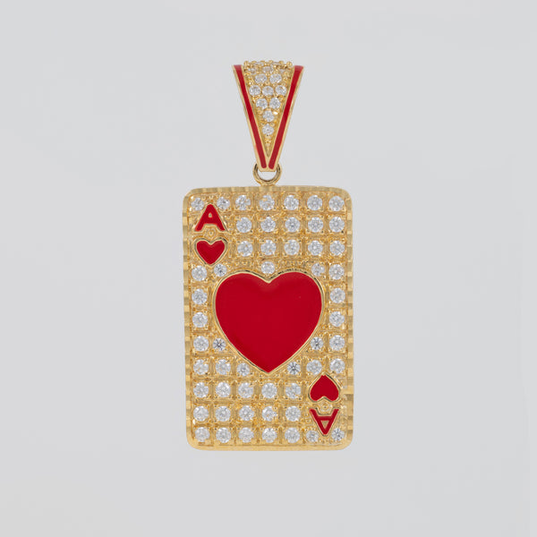 Colgante Carta As de Corazones de oro 18k 750