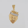 Colgante León Corona oro 18k 750