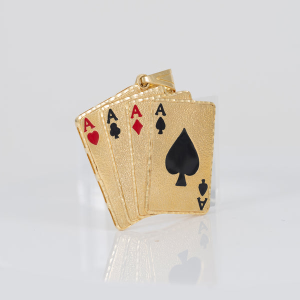 Colgante Póquer de Ases oro 18k 750