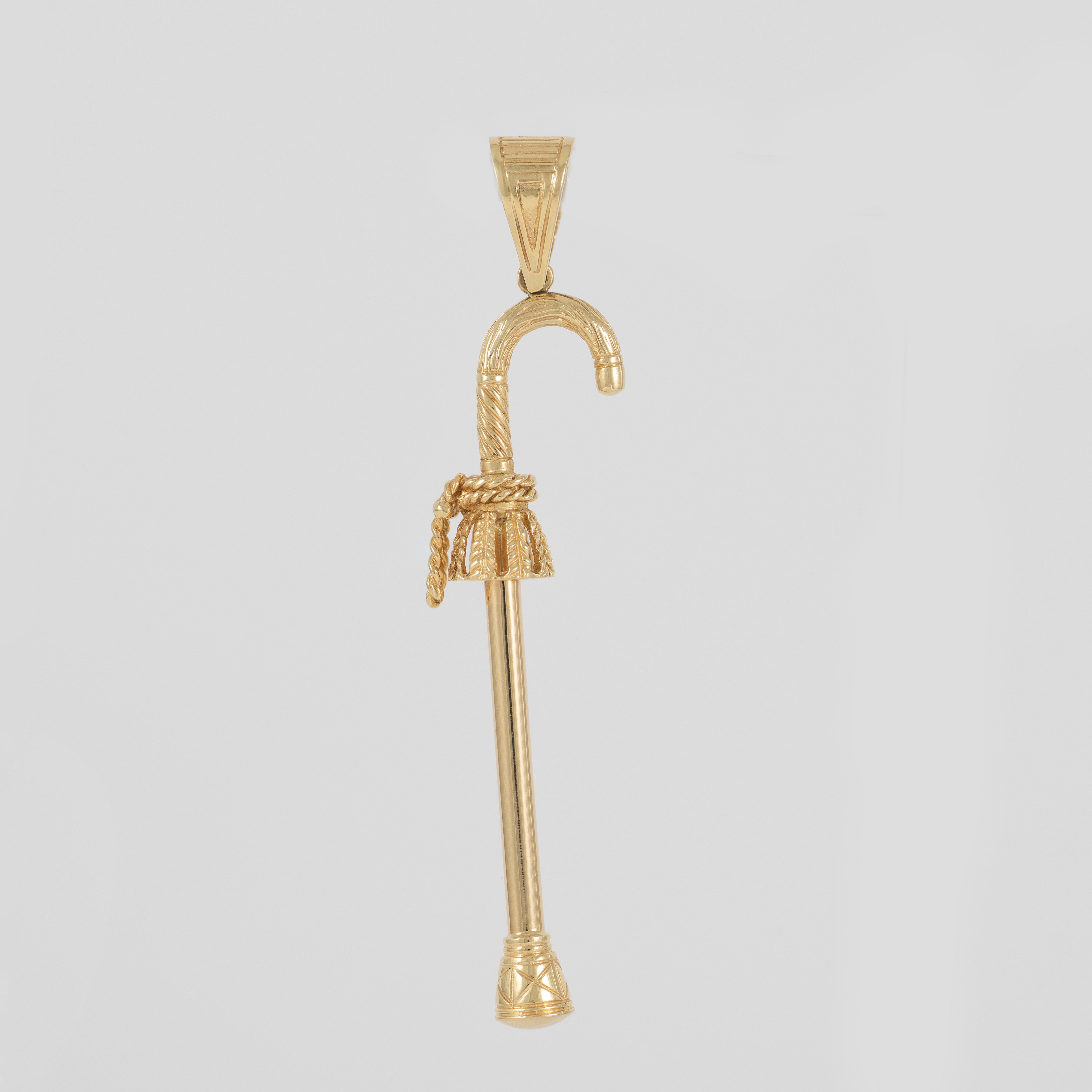 Colgante bastón cachaba oro 18k 750