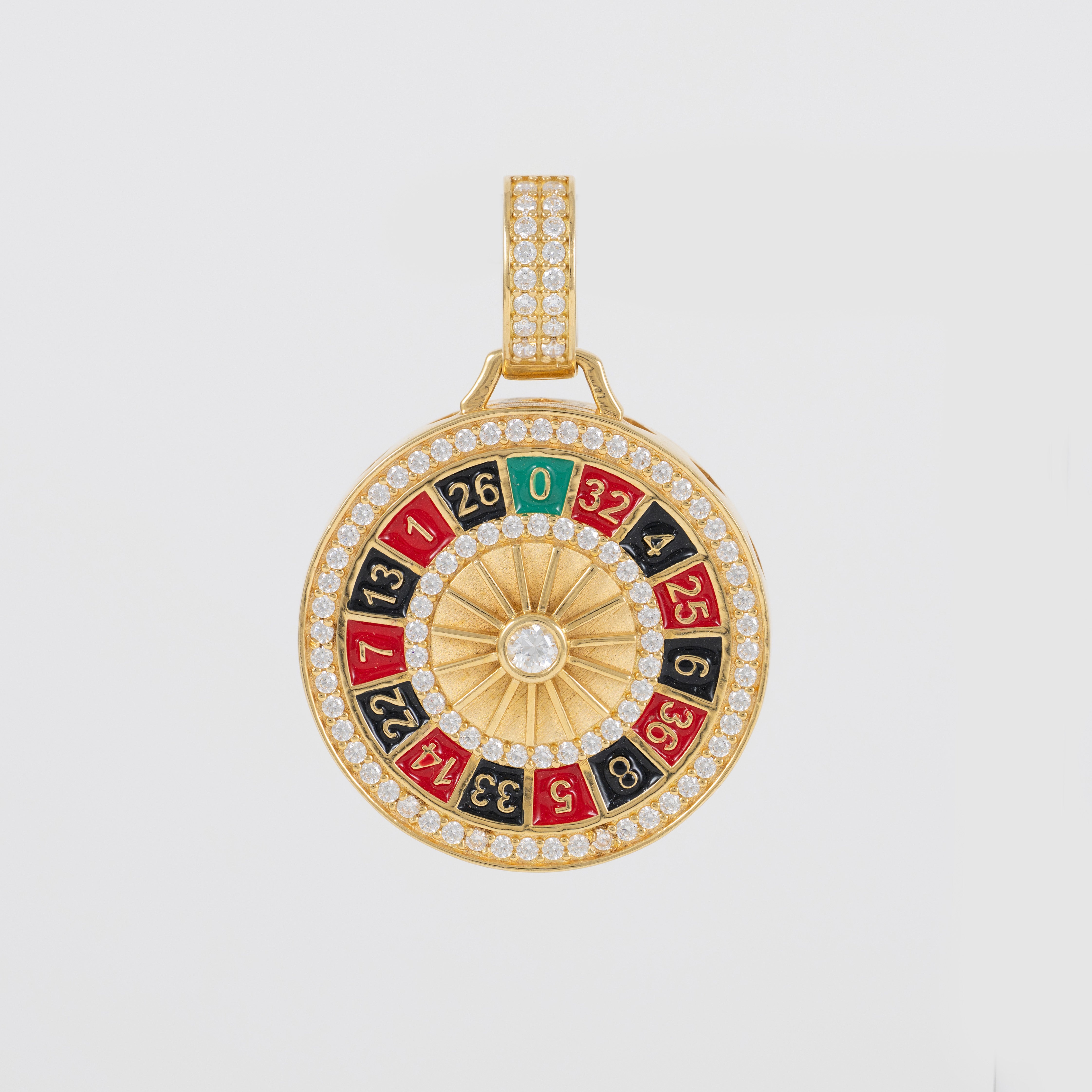Colgante ruleta casino oro 18k 750