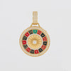 Colgante ruleta casino oro 18k 750
