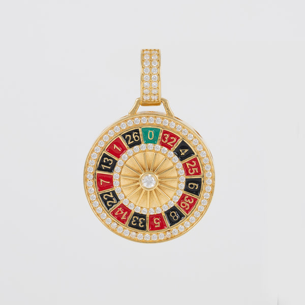 Colgante ruleta casino oro 18k 750