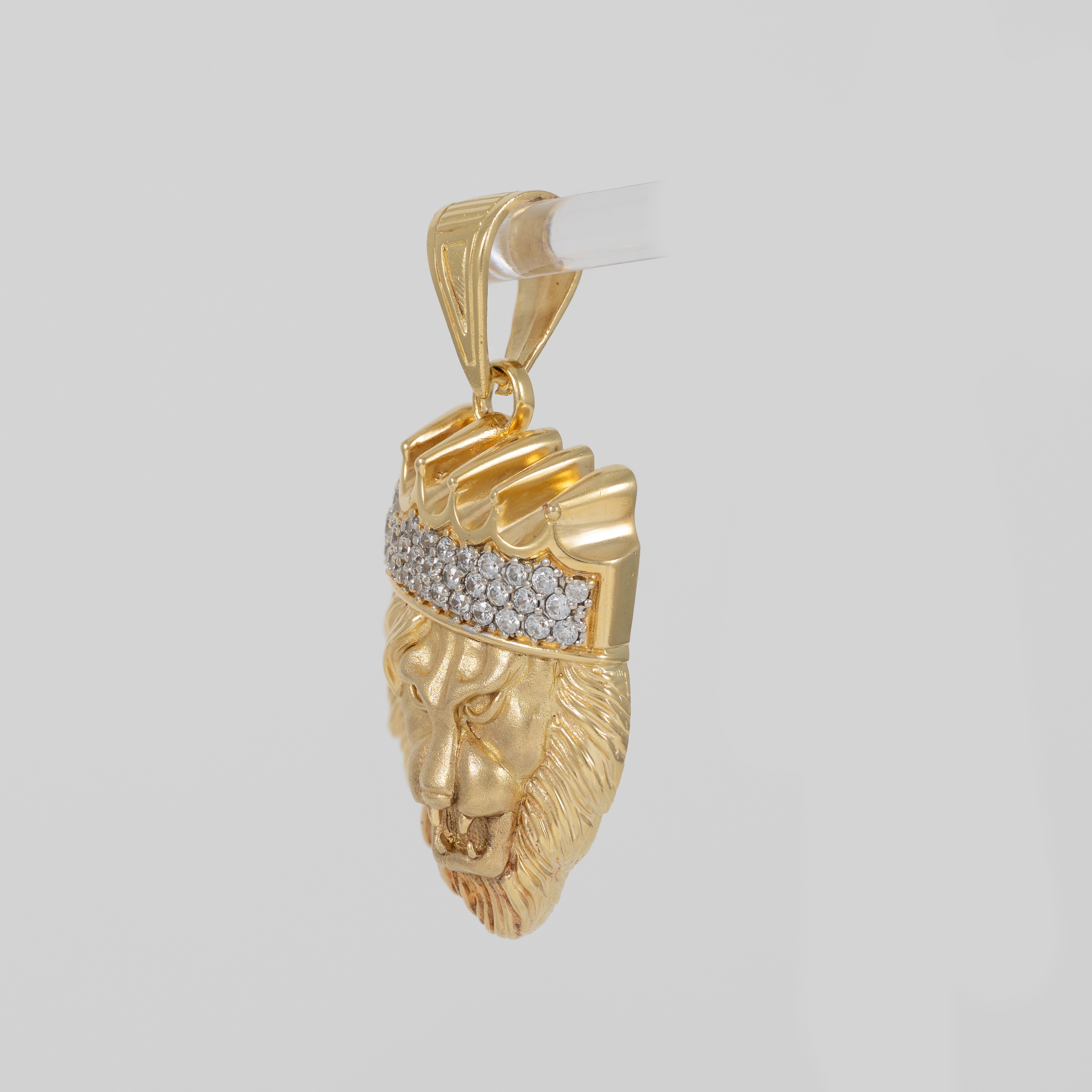 Colgante León Corona oro 18k 750