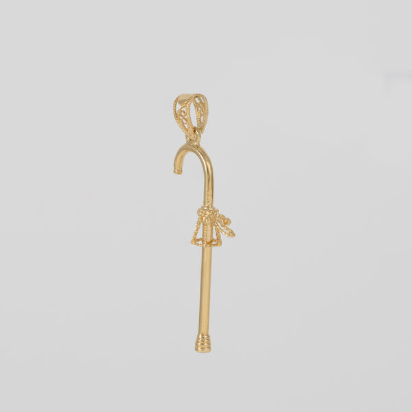 Colgante bastón cachaba oro 18k 750