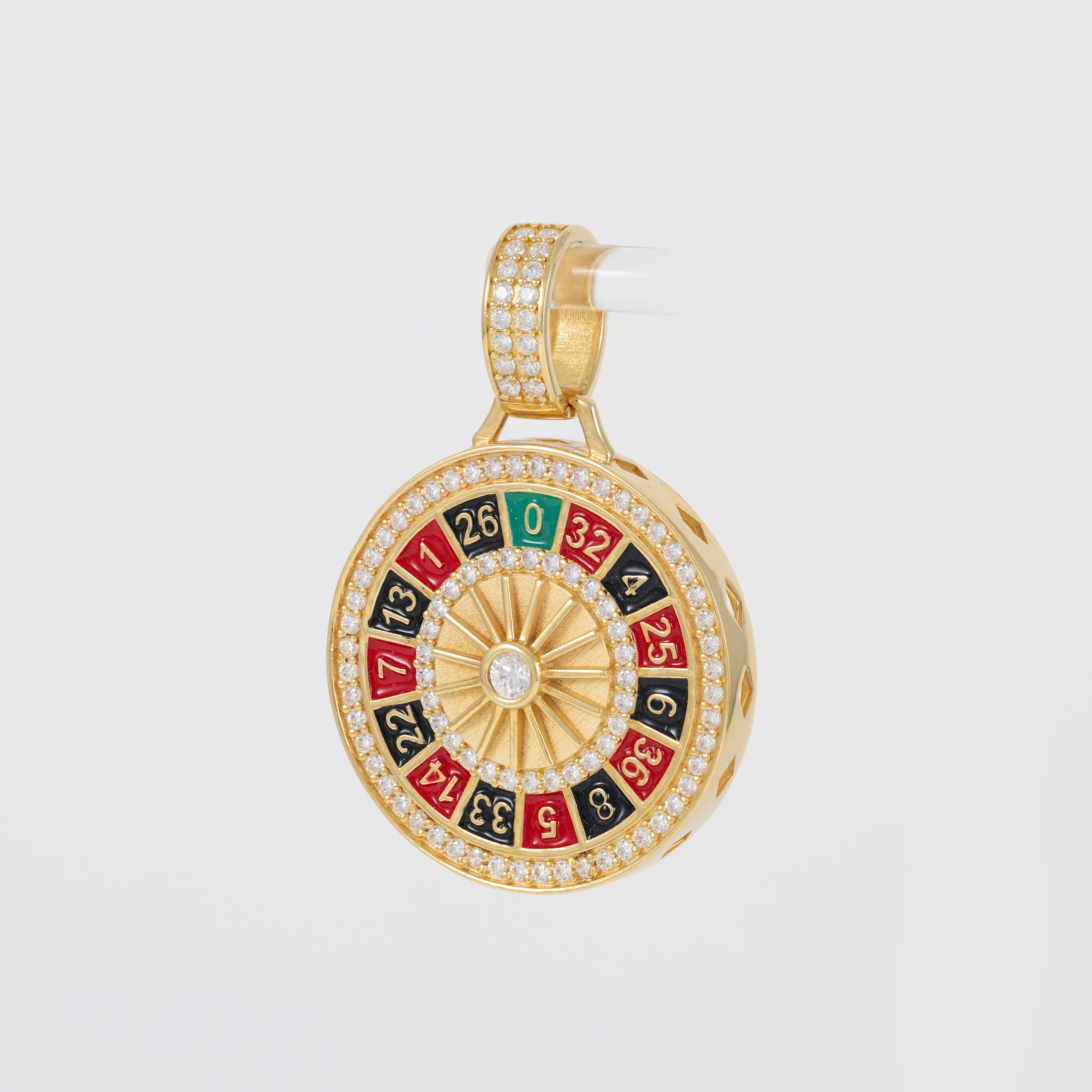 Colgante ruleta casino oro 18k 750